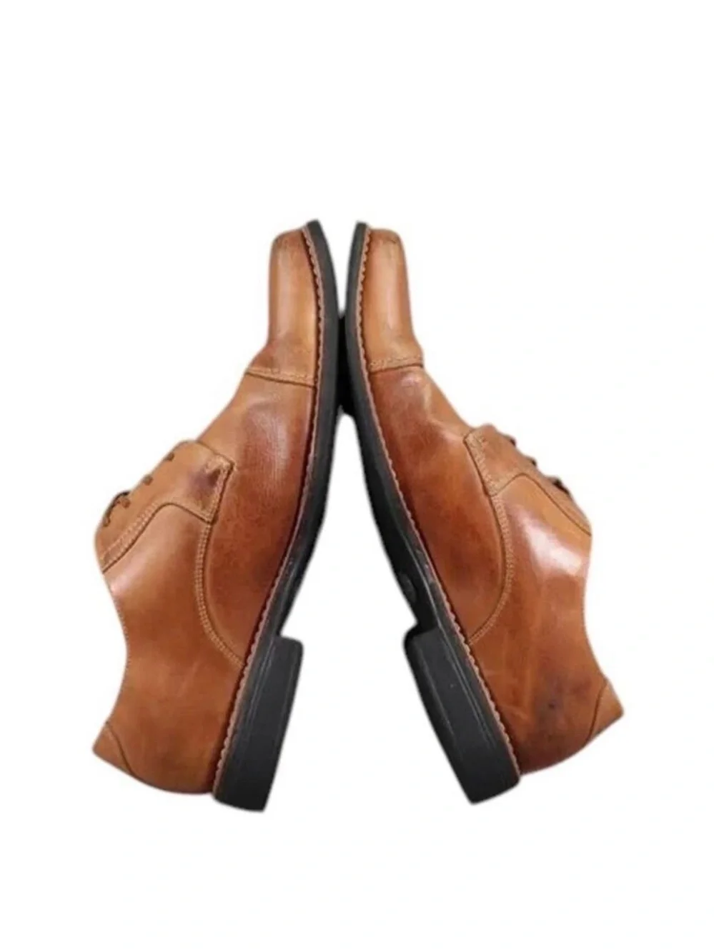 Sandro Moscoloni Shoes Mens 11 Oxford Cap Toe Classic Leather Dress Formal Brown